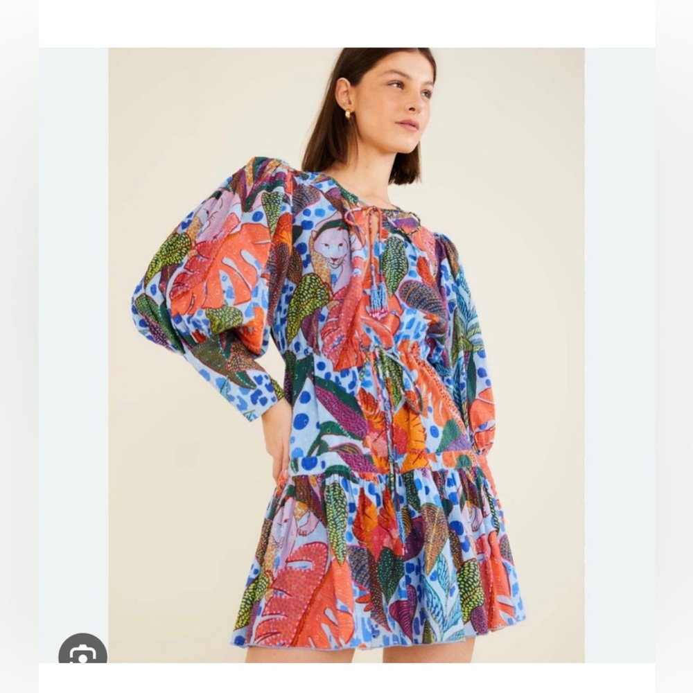 Farm Rio Colorful Patterned Women's Dress